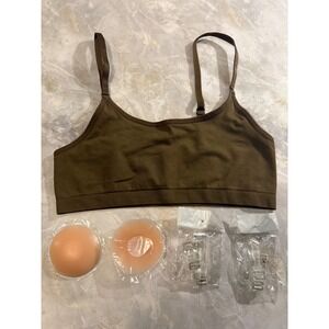 iMucci Girls Ballet Dance Bra Training Bra Brown Removable‎ Straps 8-10 Yrs